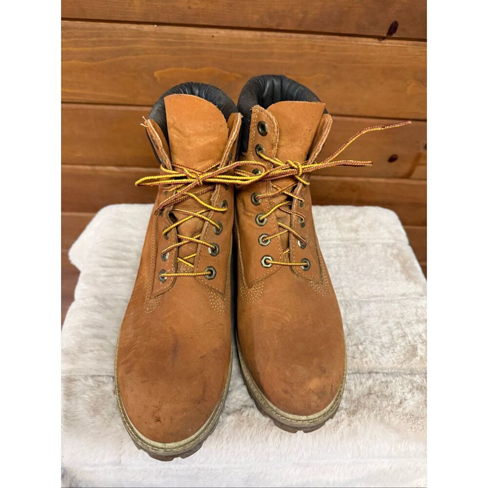 Timberland Men's 6-Inch Premium Waterproof Boots rust nubuck Sz 9.5 72066 - Picture 6 of 8